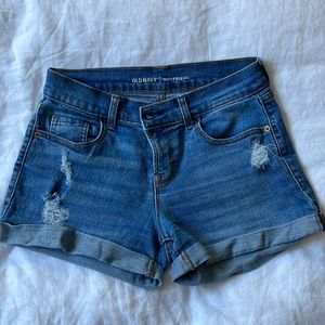 Old Navy boyfriend, distressed shorts